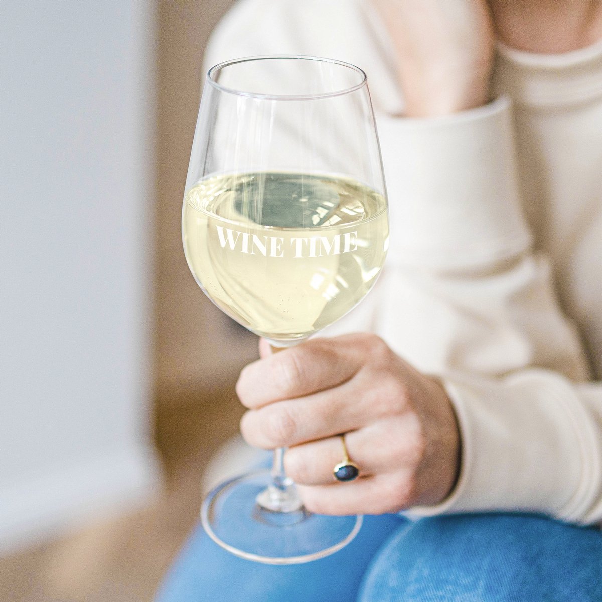 Wijnglas met naam - Gepersonaliseerde Witte Wijnglazen - Gegraveerd Wijnglas Wit - Geschenk met tekst