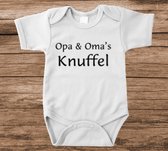 Soft Touch Rompertje met tekst - opa en oma's knuffel | Baby rompertje met leuke tekst | | kraamcadeau | 0 tot 3 maanden | GRATIS verzending