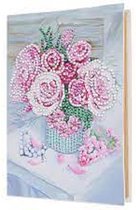 Diamond Painting - Fotoboekje - Albumhoezen - Fotoalbum - Boeket roze bloemen