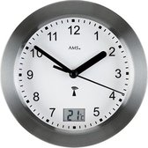 Salle de bain AMS - Horloge - Rond - Acier inoxydable - Ø17 cm - Blanc