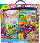 Crayola - Hobbypakket - Epic Box Of Awesome - 4 Kleurboeken - 24 Waskrijtjes
