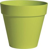 Mega Collections Plantenpot/bloempot - kunststof - lime groen - binnen/buiten - D26 x H22 cm