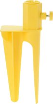 Pro Beach Parasolboor met dubbele spies - geel - kunststof - parasolharing/parasolhouder