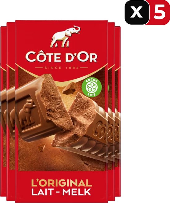 Tablette de chocolat au lait L'Original COTE D'OR