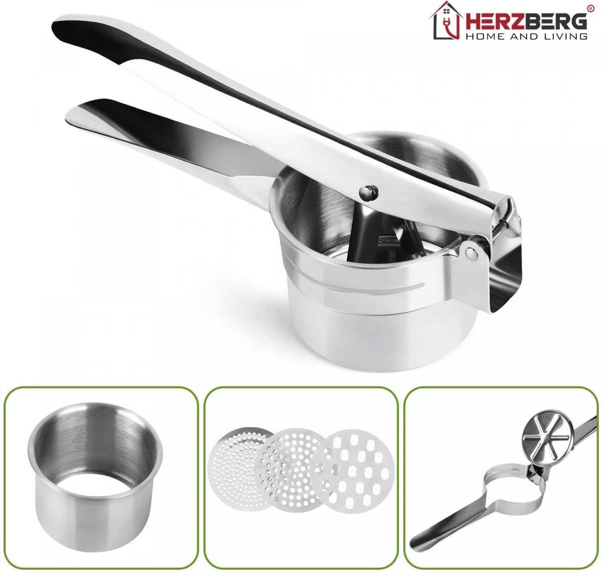 Herzberg Roestvrijstalen Aardappelrasp