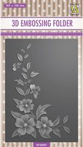 EF3D057 - Nellie Snellen - 3D Embossing Folder - Flower Corner 2 - hoekje bloemen