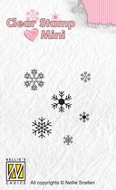 MAFS011 Mini Tampon Clearstamp Nellie Snellen Snowflakes snow