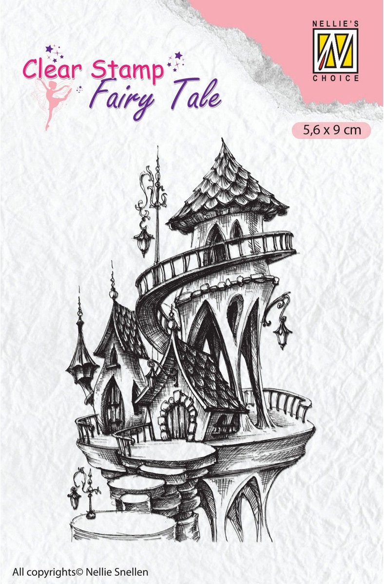 FTCS010 Nellie Snellen Clearstamp Fairy tale Summercastle - zomerkasteel fee