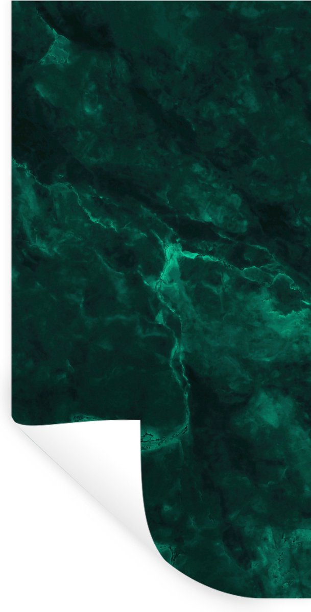 Muurstickers - Sticker Folie - Marmer - Kalk - Groen - Structuur - Marmerlook - 20x40 cm -