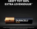 Duracell Plus AAA batterij. "Geeft tot 100% extra levensduur"