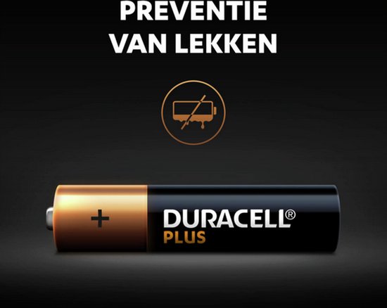 Duracell Plus AAA batterij. "Preventie van lekken"