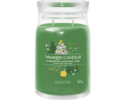 Yankee Candle - Shimmering Christmas Tree Large Jar Geurkaars - 90 branduren - twee lonten