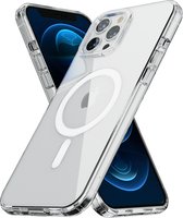 My Case Hoesje geschikt voor iPhone 12 Pro Max MagSafe Transparant shock proof case hoes