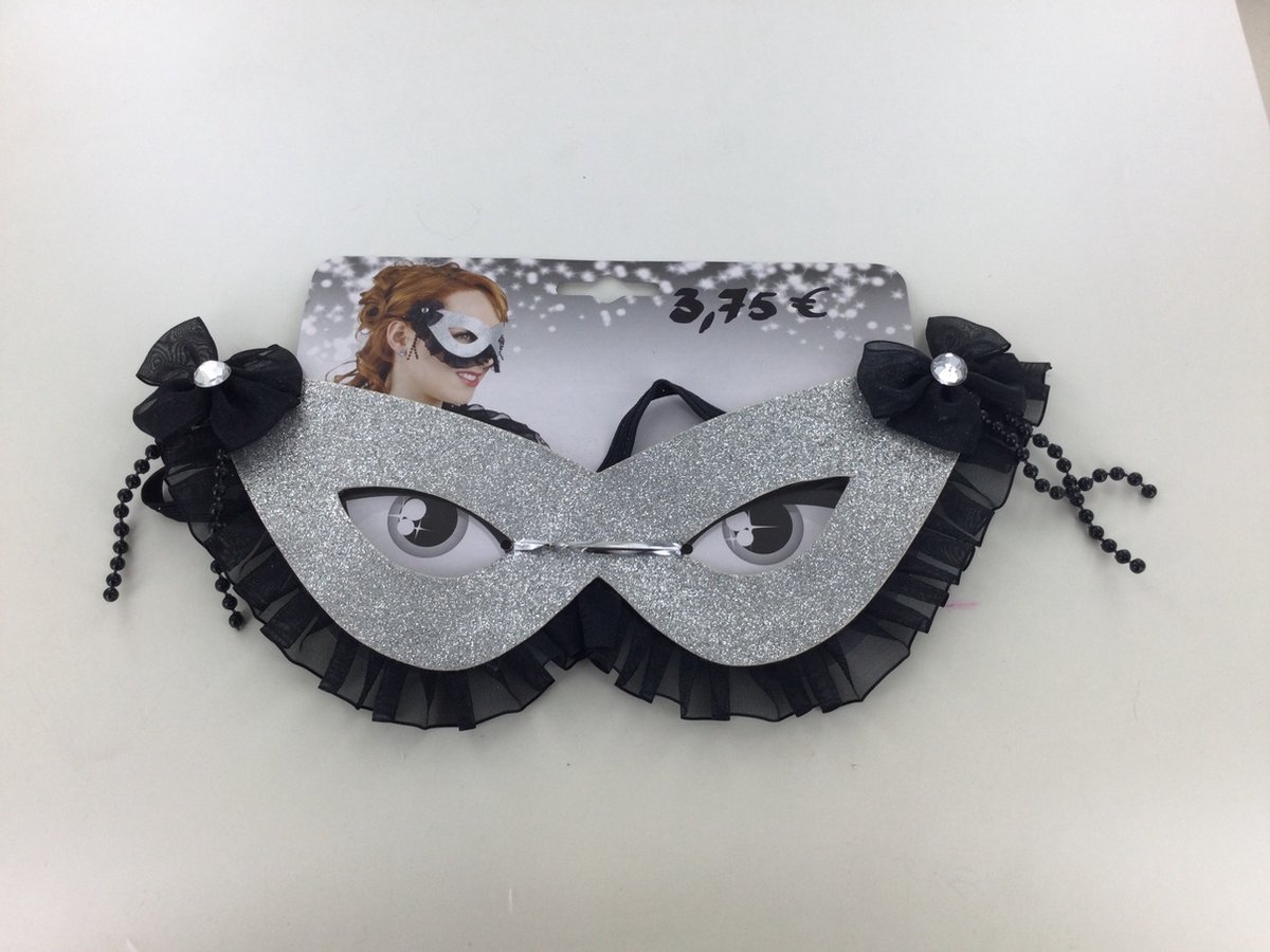 Goedkoopste Zilver oogmasker met zwart