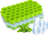 CHAS IJsblokjesvorm - Ijsvormpjes - BPA Vrij - Ijsblokjesvorm met deksel - Ijsblokjesvorm Silicone - Groen