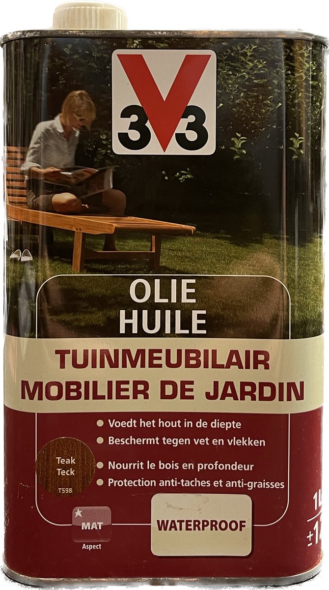 V33 Tuinmeubilair Olie Teak - 1000 ml