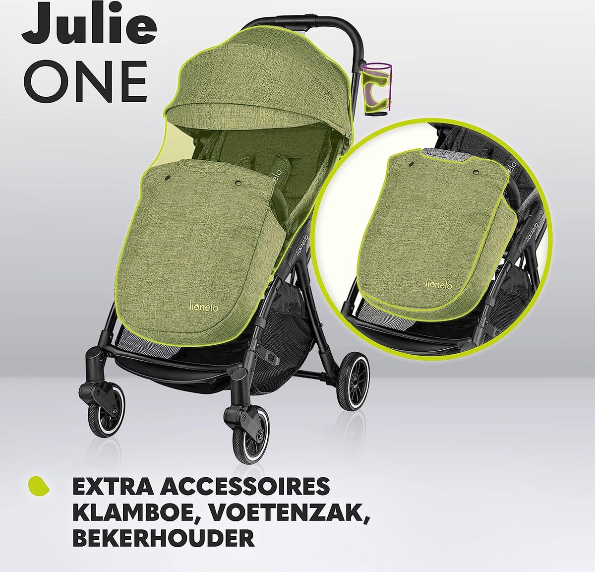 Lionelo Buggy Julie One - Poussette Premium - pliage automatique - compacte  pour le