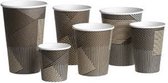 Tasse à café CyrusCoffee 18-20cl 100 pièces - Hot cup Lines, ABENA Gastro, 9,3cm, Ø7cm, 20 cl, marron, PE/carton, 7,5 oz