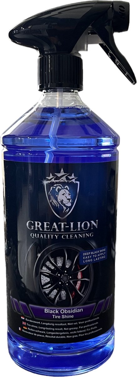 Unieke professionele banden zwart 1 liter -Great-Lion Black Obsidian Tire Shine -