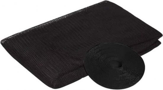 Repus - Moustiquaire Moustiquaires - Moustiquaires - Anti moustiques - Été - Fermetures velcro - Foncé - Zwart - 130x150cm