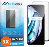 Mobigear - Screenprotector geschikt voor Realme 9 5G Glazen | Mobigear Premium Screenprotector - Case Friendly - Zwart (3-Pack)