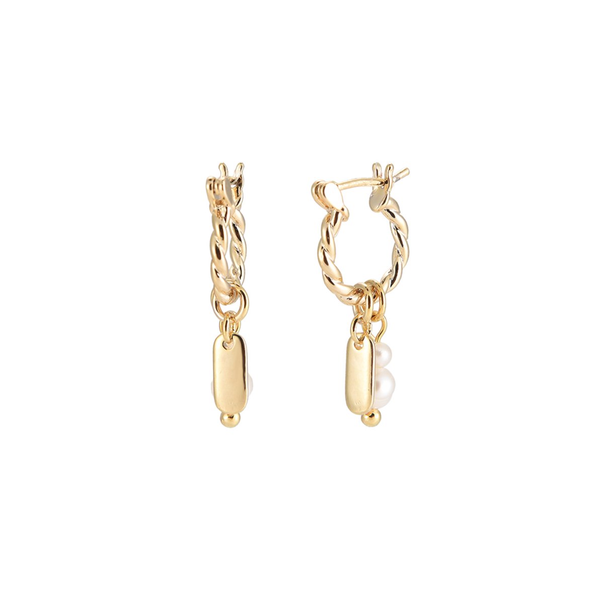 Dottilove- oorbellen- oorbellen dames- oorhangers- Gold plated