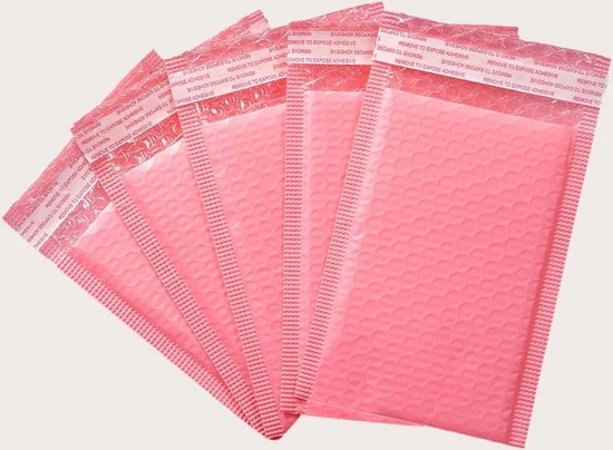 Enveloppes en plastique à bulles - 10 pièces - rose - emballage -  expédition - 13x18