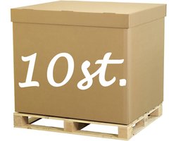 Palletdoos 10 stuks Palletbox Verzenddoos met deksel XXL Karton 1200 x 800 x 1000 mm Kartonnen Palletdozen dubbele Golf Bruin Doos 120 x 80 x 100 cm – STEVIG 5-laags karton 750g/m2