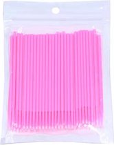 Lashes & Beauty By Patricia 100 stuks  Microbrushes - Roze - Wimpers Uitbreiding - Individuele Lash Verwijderen - Wattenstaafje - Micro Borstel Voor Wimper Extensions Tool- microbrush