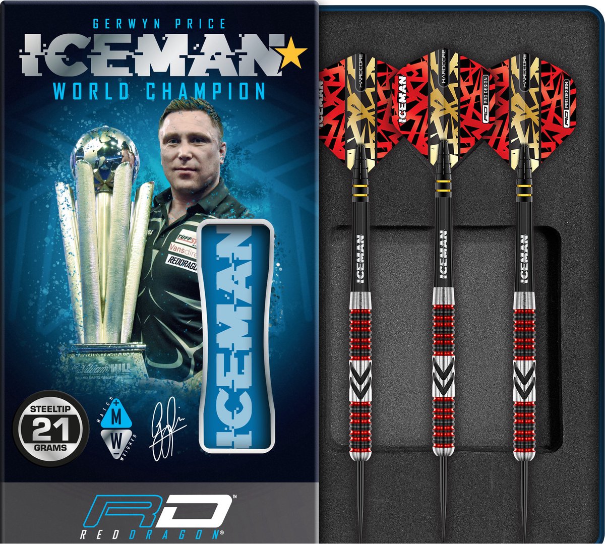 Red Dragon Gerwyn Price Firebird 90% - Dartpijlen