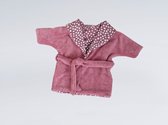 FraaiGaaf - Badjas voor pop - 37 - 45 cm - Roze poppenbadjas (poppenbadjasje voor o.a. Baby Born en Baby Annabell)