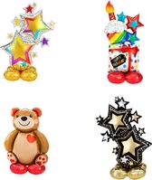 4 kits-Staande folie ballonnen Set-Reuzeballon-3D-love-Glukkig niuew jaar-caudeau-Bear-Verjaadag taart-regenboog-gouden ster-106cm-4Stuks