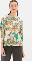 camel active T-shirt met all-over print in Organic Cotton - Maat womenswear-S - Oranje