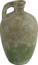 Countryfield Bloemenvaas Amphore kruik Marvin - grijs/groen - keramiek - D16 x H26 cm