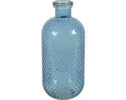 Countryfield Bloemenvaas Cactus Dots - blauw transparant - glas - 15 x 35 cm