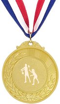 Akyol - badminton medaille goudkleuring - Badminton - sporters - inclusief kaart - sport cadeau - sporten - leuk kado voor je sporter om te geven