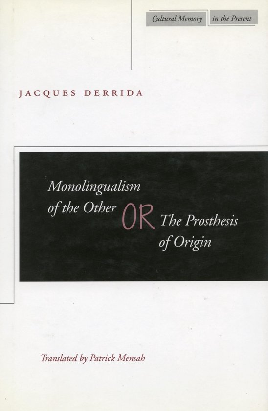 Monolingualism Of The Other - cover