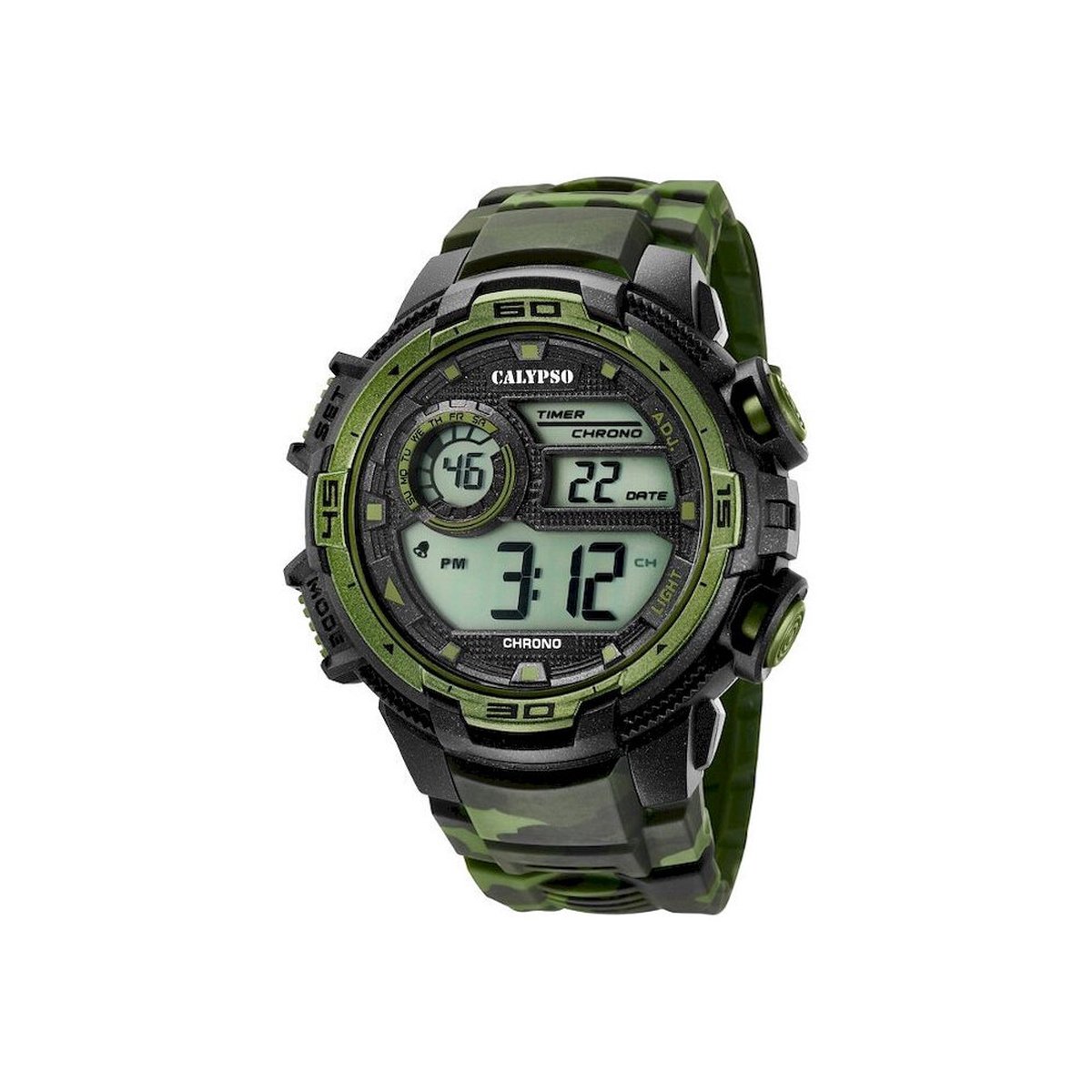 Calypso K5723-2 Digitaal - Horloge - Kunststof - Camouflage groen - Ø 51 mm