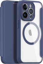 Dux Ducis - iPhone 14 Pro Hoesje - Geschikt voor Magsafe - Book Case - Blauw