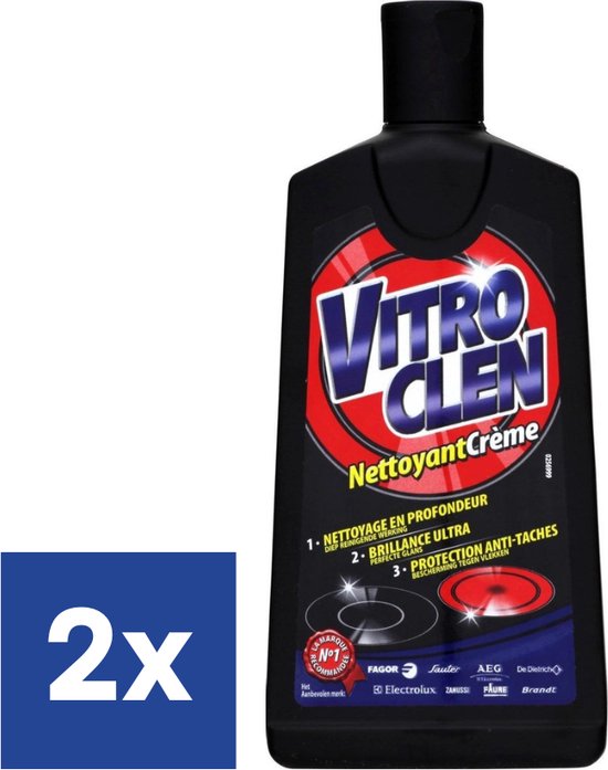 Vitroclen Nettoyant Plaque Céramique & Induction - 2 x 500 ml