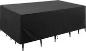 Hoppa! tuinmeubelhoes - tuinmeubelcover - buitenhoes - 150*90*80 cm - zwart -Geschikt als hoes voor buiten eettafel en hoes voor terras salontafel - 420D UV-bestendig, zilver gecoate Oxford-stof