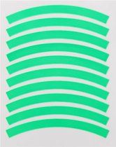 Reflecterende velg sticker - Fietsbanden - set van 10 - Groen