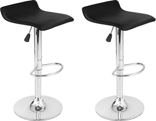 Bronx71® Industriële Barkruk Lauren Antraciet PU Leer 76 Cm Barkrukken Set Van 4