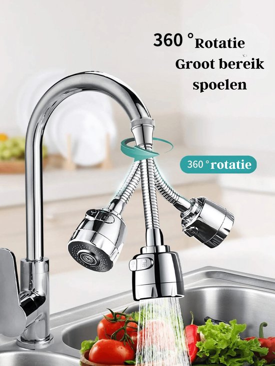 Rallonge de robinet Waledano® - Tuyau de robinet rotatif à 360 degrés -  Économie d'eau... | bol.com