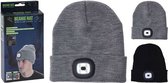 Chapeau avec lumière LED- recto et verso - noir ou gris
