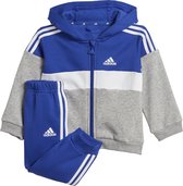 adidas Sportswear Tiberio 3-Stripes Colorblock Fleece Trainingspak Kids - Kinderen - Blauw- 80