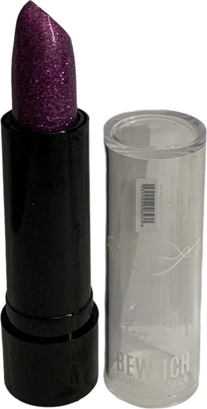 Easy Paris Cosmetics - Glitter Lipstick - Transparant met paarse mini glitters - Bewitch - Nummer 4 - 1 stuks