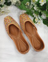Indiase schoenen / punjabi jutti maat 40 golden multicolor