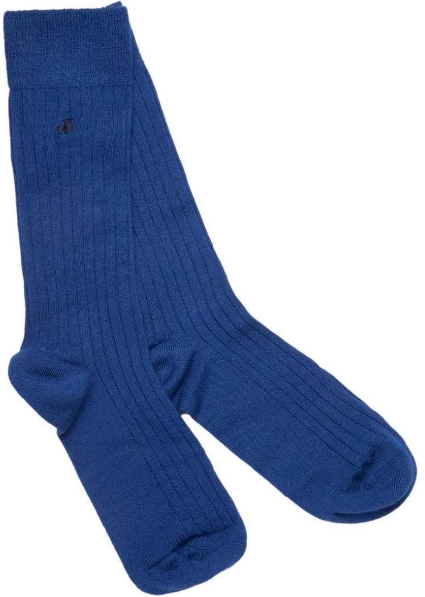 Swole Panda - effen bamboe sokken heren - royal blue - blauwe sokken - luxe naadloze sokken