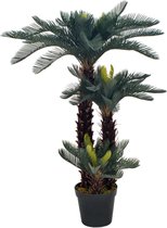 vidaXL - Kunstplant - met - pot - cycaspalm - 125 - cm - groen